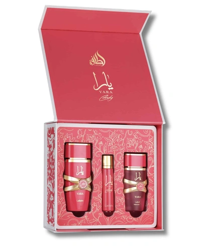 Kit Lattafa Fragrance Gift Yara Candy 3pçs